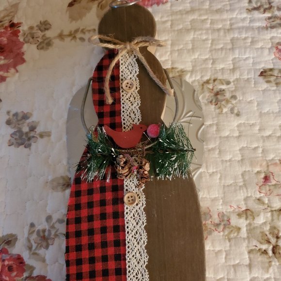 HOST PICK! FARMHOUSE STYLE WOODEN WINTER ANGEL.PRICE DROPPED! - Picture 2 of 4